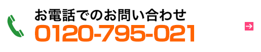 お電話でのお問い合わせ 0120-795-021